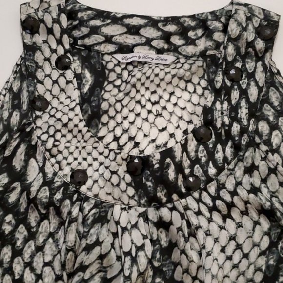 Black snakeskin print sleeveless size xlarge - Picture 2 of 4